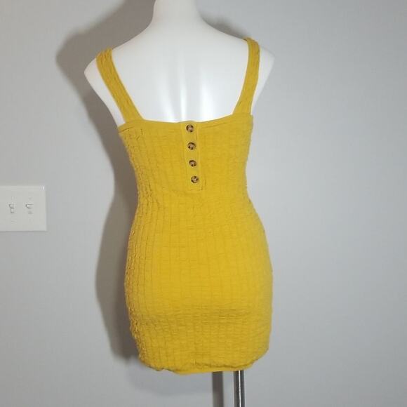 NWOT FP Beach Mustard Yellow Mini Dress - Picture 4 of 9
